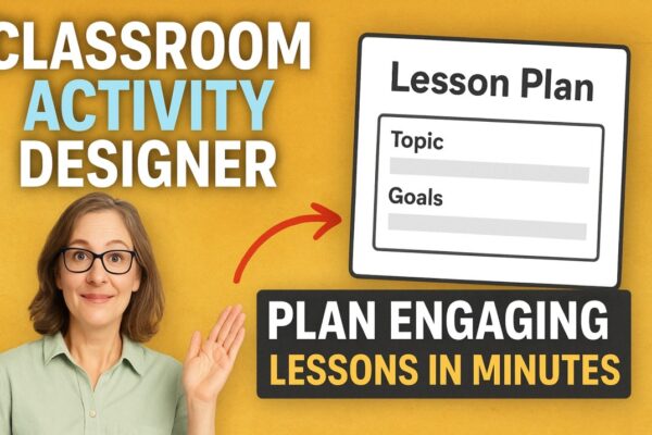 Classroom Activity Designer: A Smarter Way to Plan Engaging Lessons ai teaching assistant